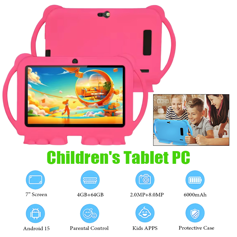 Learning Tablet Kids - 7 Inch Kids Tablet with Cartoon