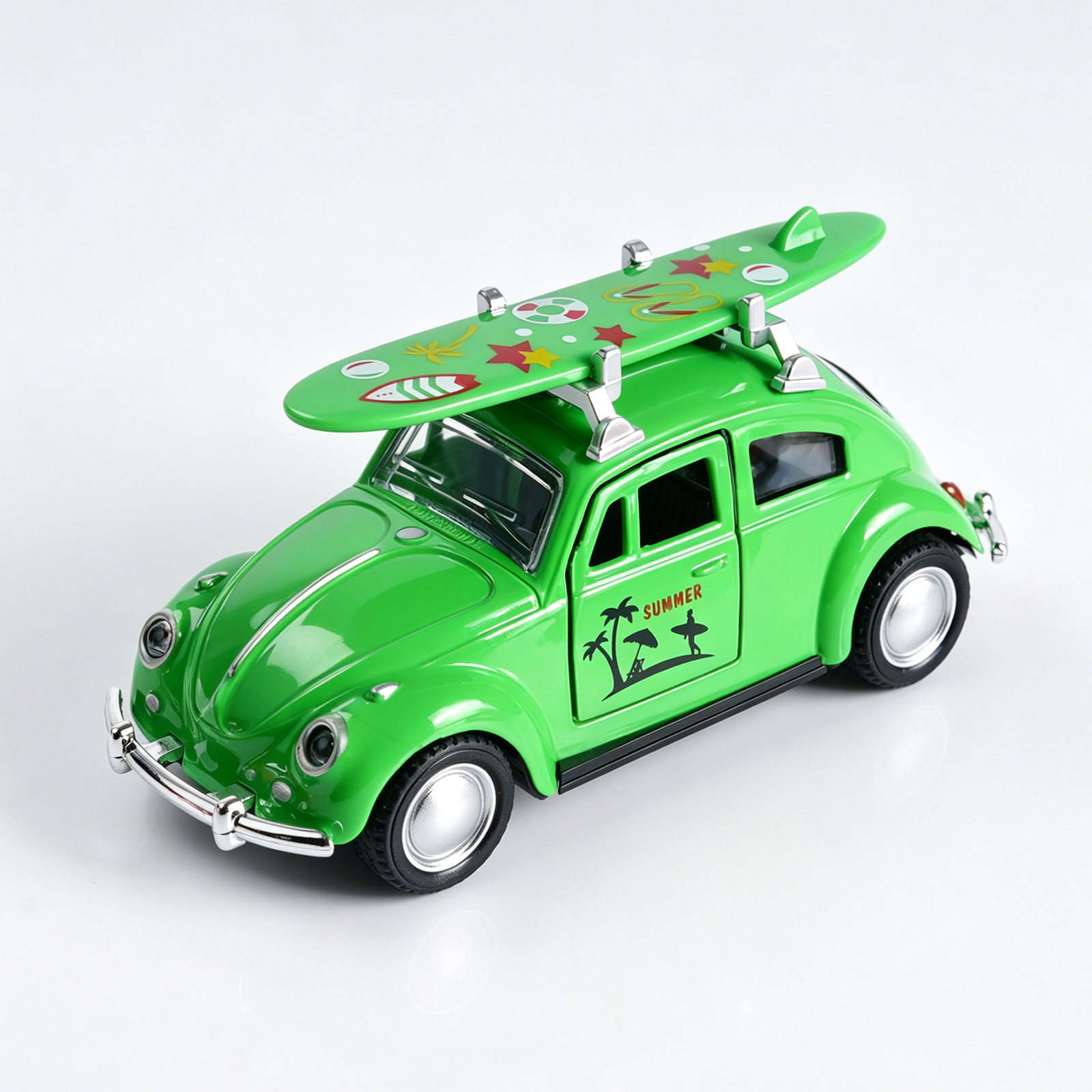 Kids Toys Cars - Retro Green Beetle Diecast Car, 1:36