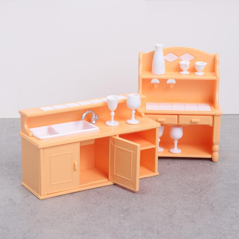 (.) 1 Set Dollhouse Kitchen Fu - Play Kitchen Set ulasan dan harga