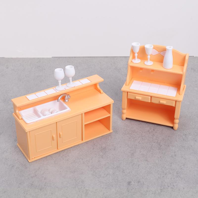 (.) 1 Set Dollhouse Kitchen Fu - Play Kitchen Set ulasan dan harga