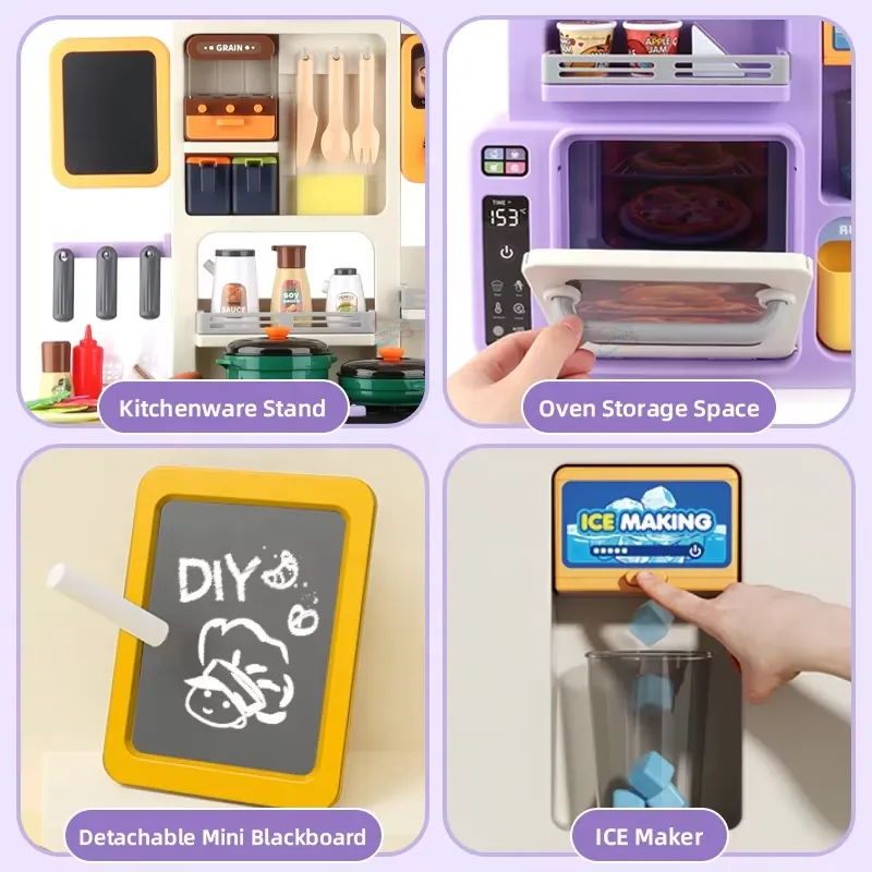 90cm Large Pretend Play Kitche - Play Kitchen Set ulasan dan harga