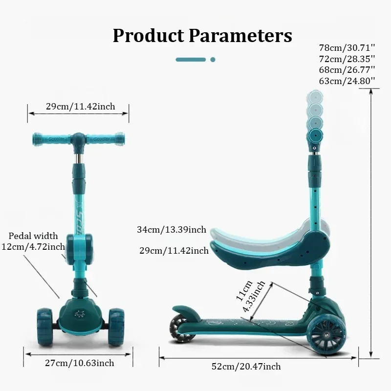 2-in-1 Kids Kick Scooter with  - Kids Toys Scooter ulasan dan harga