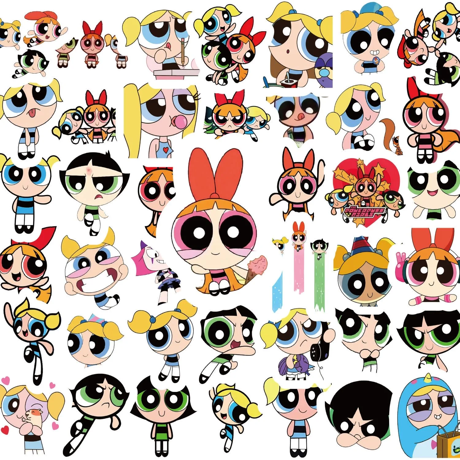 100pcs Powerpuff Girls Sticker - Kids Toys Bag ulasan dan harga