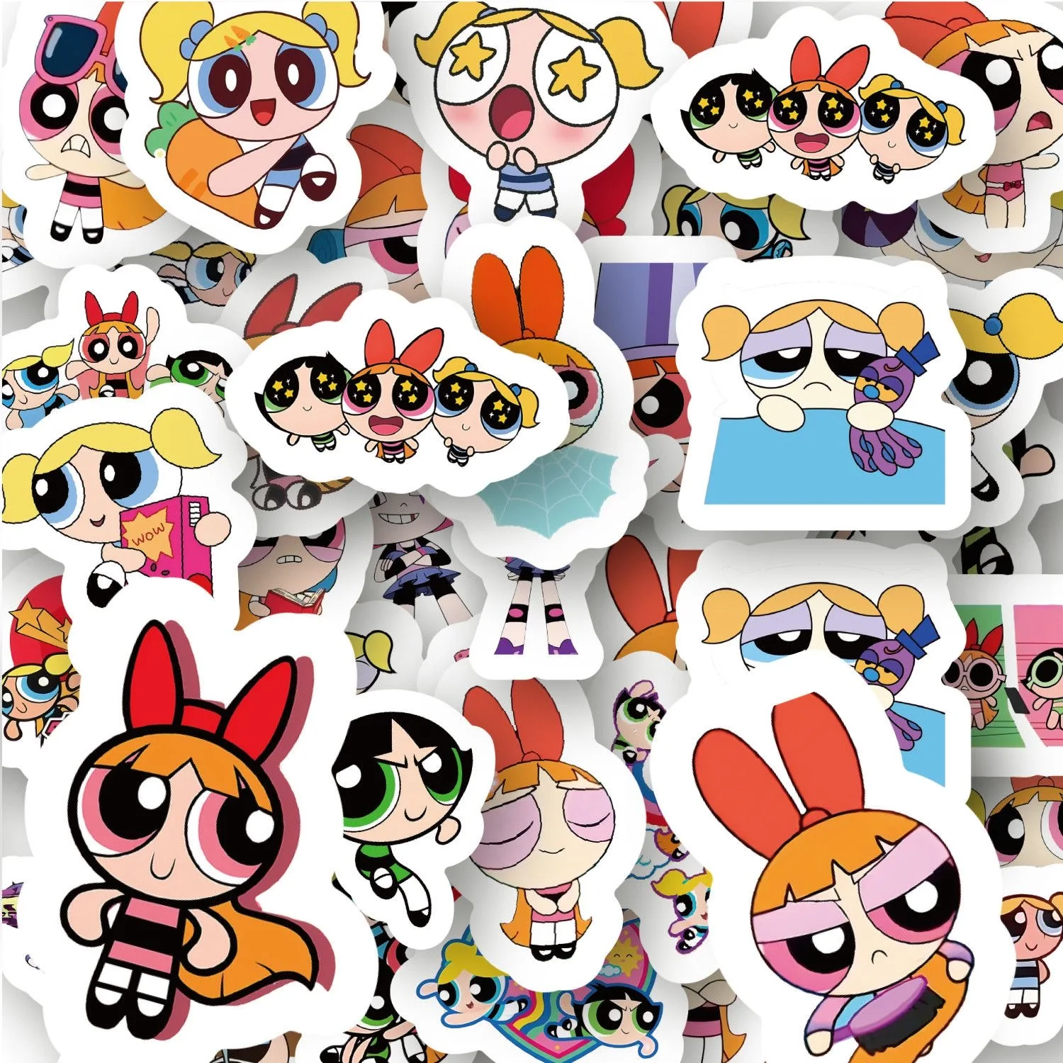 100pcs Powerpuff Girls Sticker - Kids Toys Bag ulasan dan harga