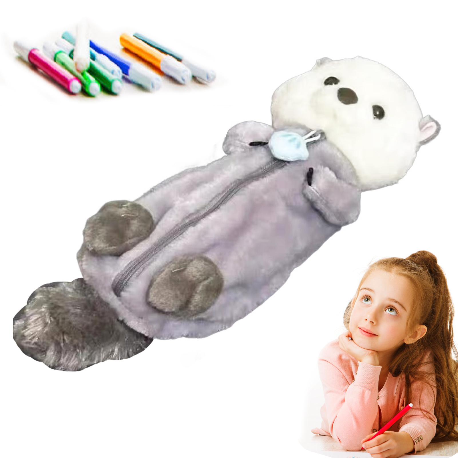 Creative Plush Toy Pencil Case - Kids Toys Bag ulasan dan harga