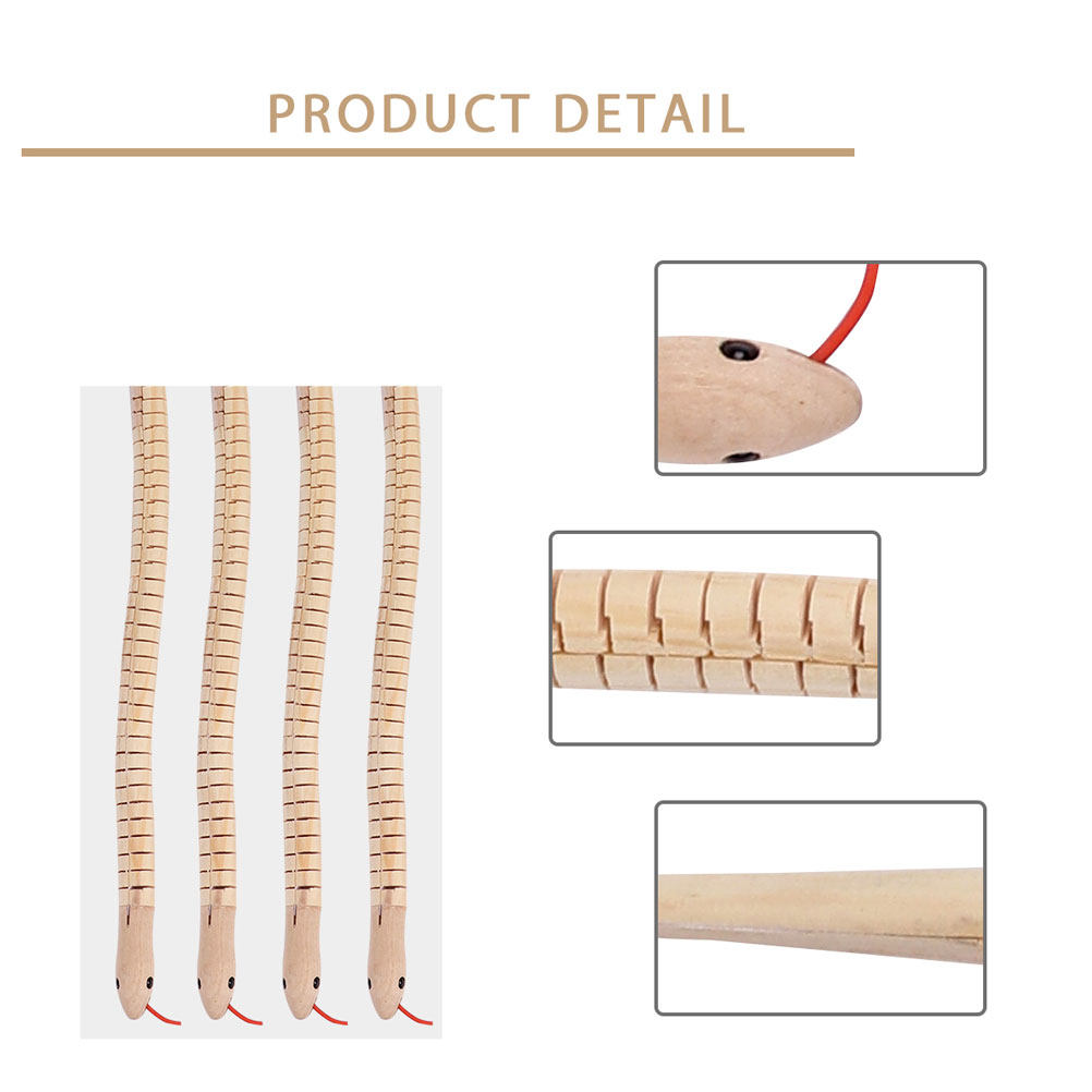 8Pcs Simulation Wooden Snake R - Kids Toys Vehicle ulasan dan harga