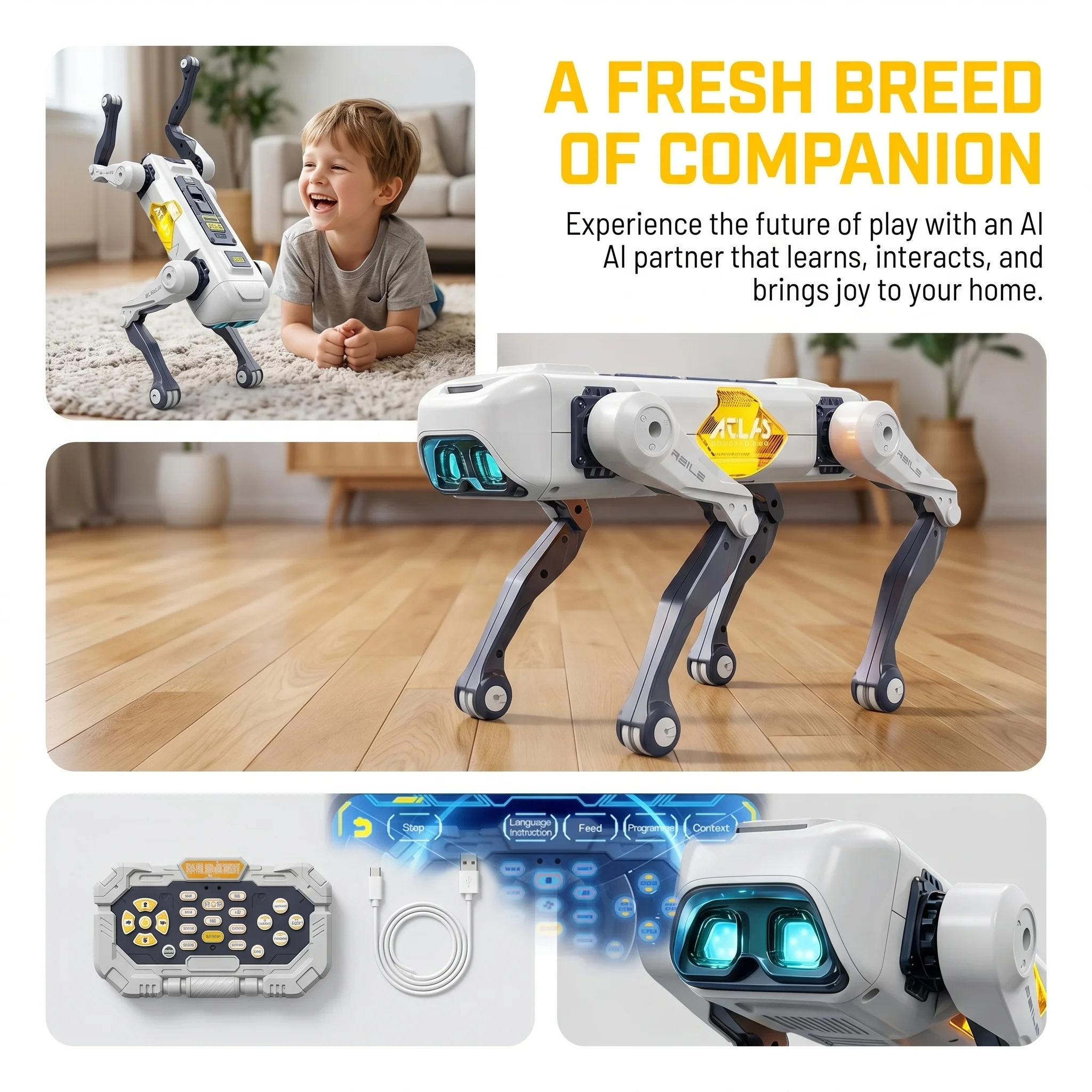 AI Smart Robot Dog, Voice & AP - Kids Toys Animal ulasan dan harga