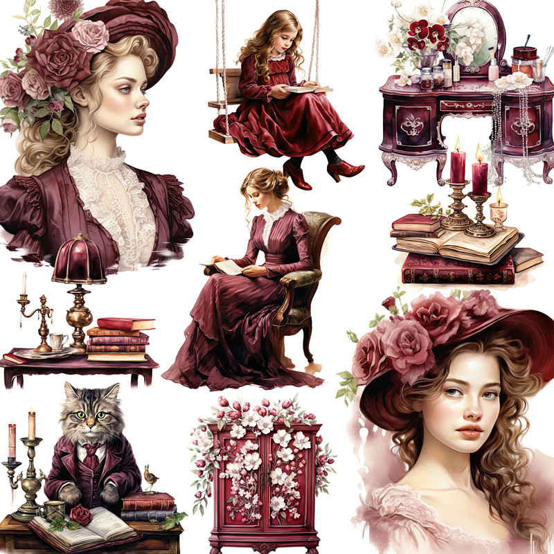 Retro Victoria Lady Stickers C - Kids Toys Victoria ulasan dan harga
