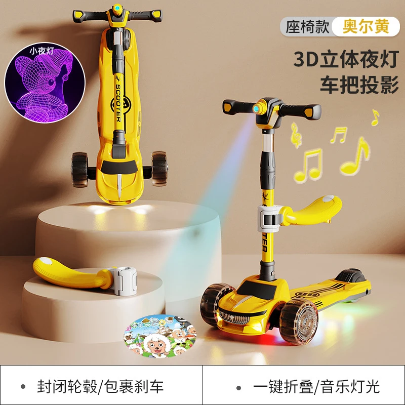 3 in 1 Kids Scooter with Seat  - Kids Toys Scooter ulasan dan harga
